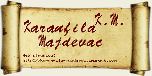 Karanfila Majdevac vizit kartica